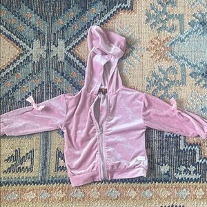 Seven7 Pink Hooded Sweatshirt Lightweight Long Sleeve